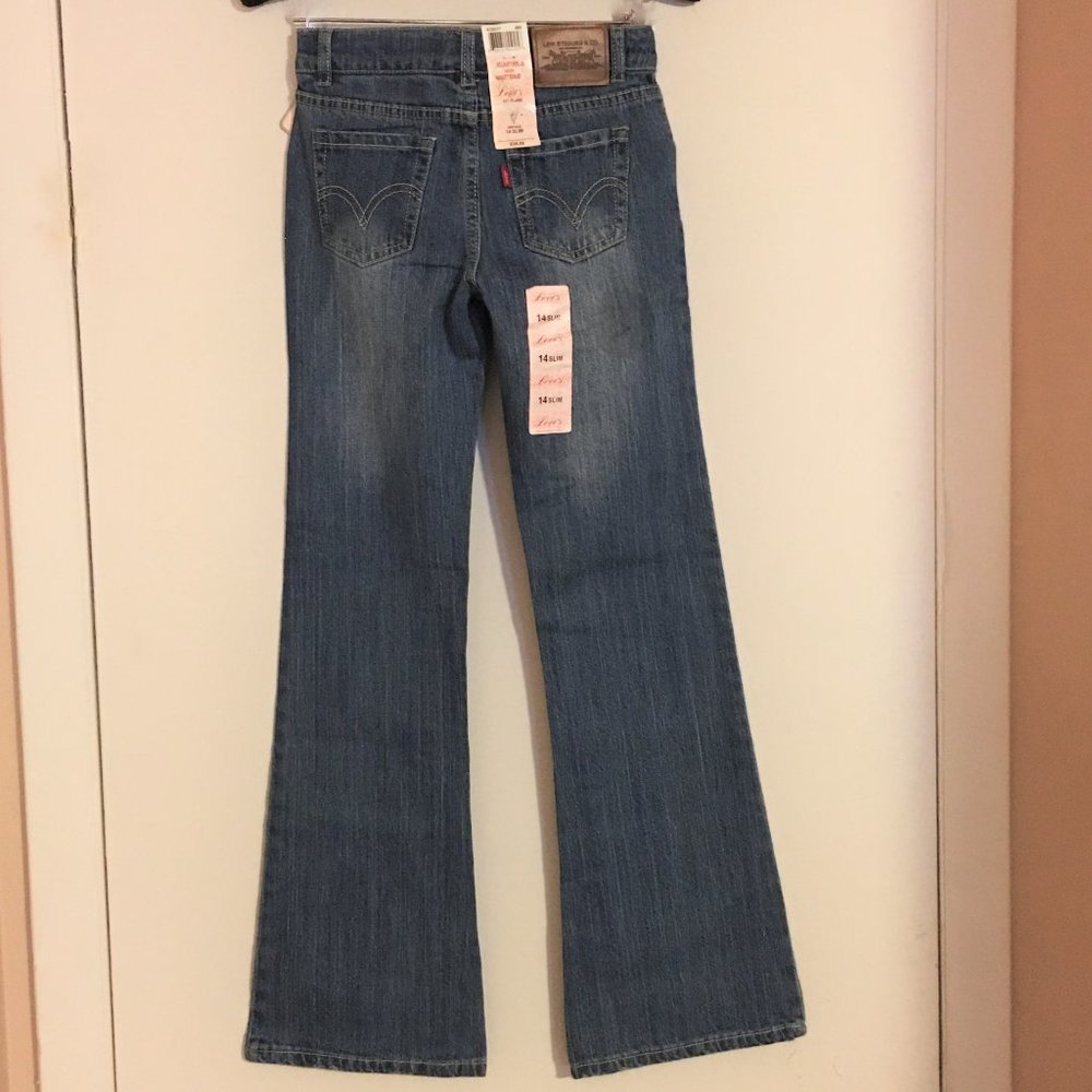 Girls LEVI'S 517 Stretch Flare "Vintage" Adjustable Waist Jeans NEW WITH TAG!_5